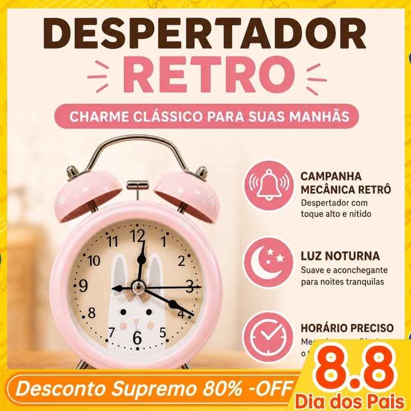 Despertador Relógio Mesa Metal Padrão animal bonito Retro / Vintage Super Alto Portátil Pilha-635