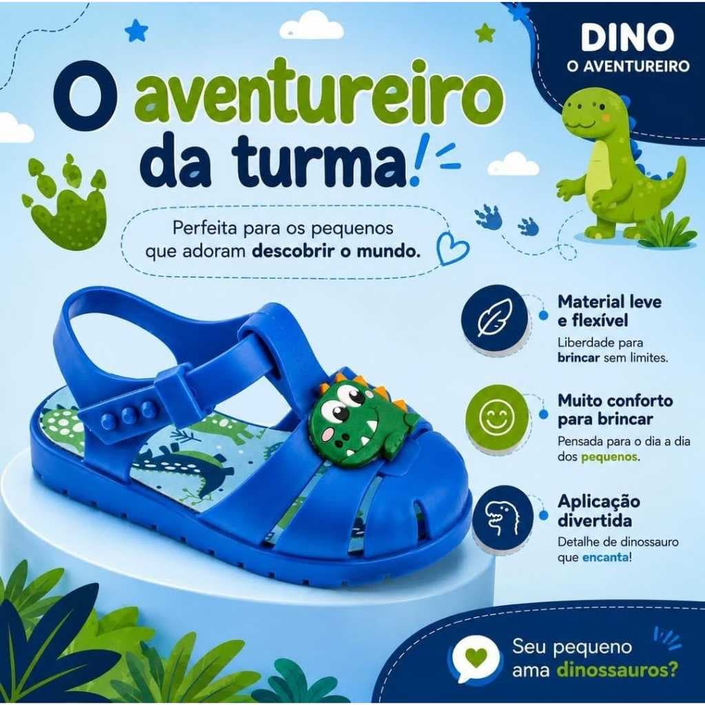 Sandália Infantil Masculinas Estilosas Leves e Macias para Meninos