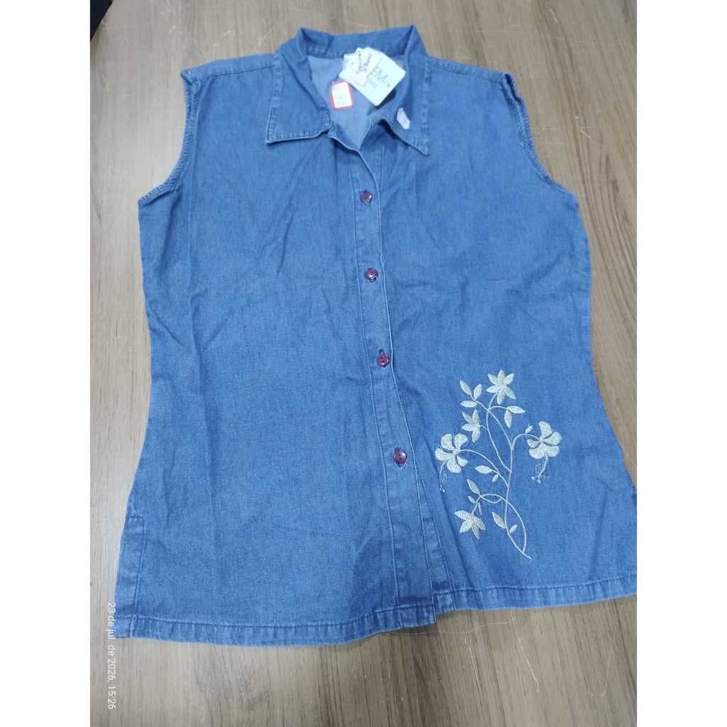 BLUSA FEMININA 44 BORDADO
