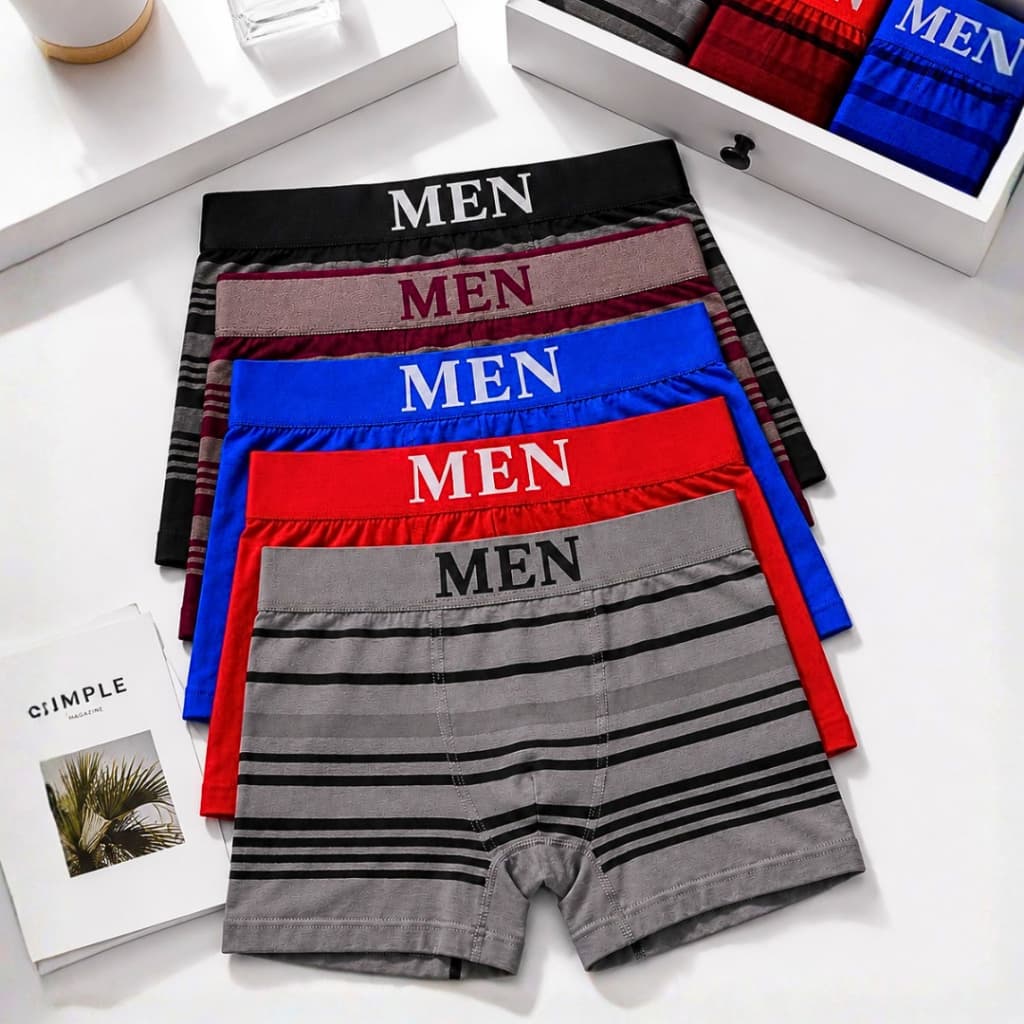 Kit 5/6/8 ou 10 Cuecas Sem Costura Men Adulto Boxer Box Microfibra Premium Cores Aleatórias