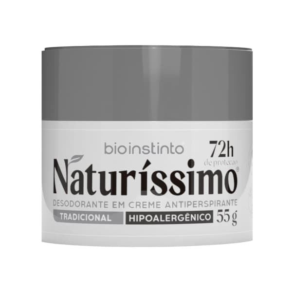 Desodorante em Creme Antitranspirante Naturissimo Tradicional 72h 55g - Bio instinto