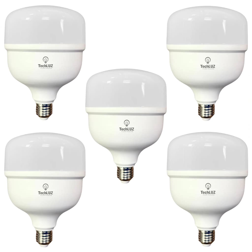 Kit 5 Lâmpada Led Bulbo 100w 6500k Alta Potencia Branco Frio