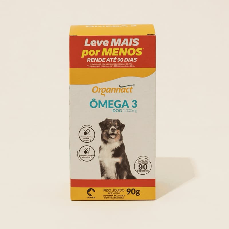 Ômega 3 Dog 1000Mg Suplemento Pra Cães 90g Edição Limitada