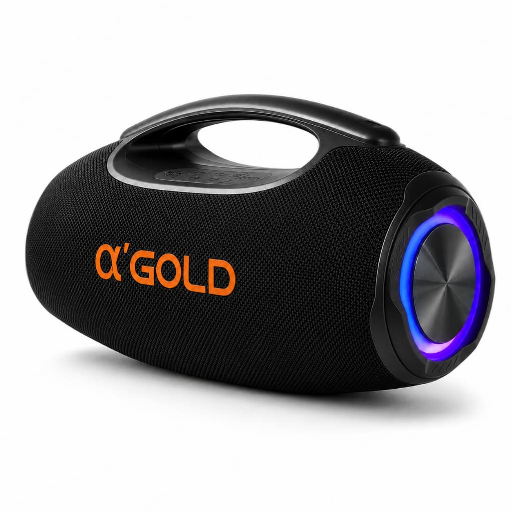Caixa de Som Bluetooth 5.3 Gold SM-32B 70W RGB com Alça USB AUX TF Bateria 4000mAh