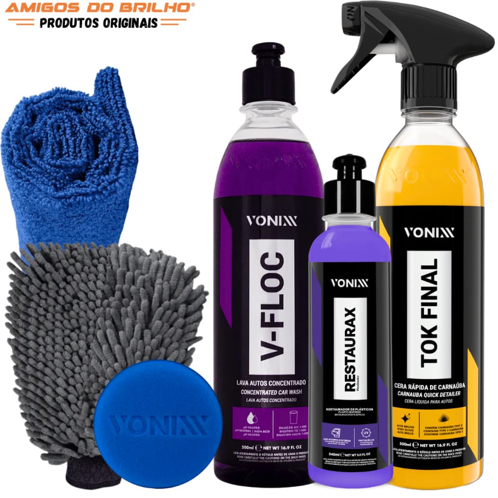 Kit Lavagem Vonixx V-floc Restaurax Tok Final E Acessorios