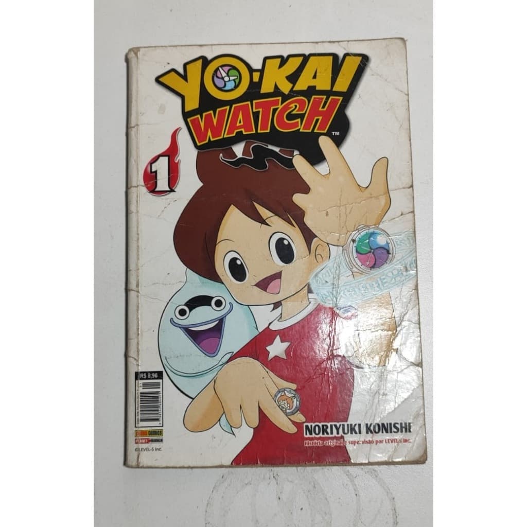 Manga Yo-Kai Watch Volume 1 Noriyuki Konishi Panini Usado Colecionador Anime HQ Quadrinhos Infantil