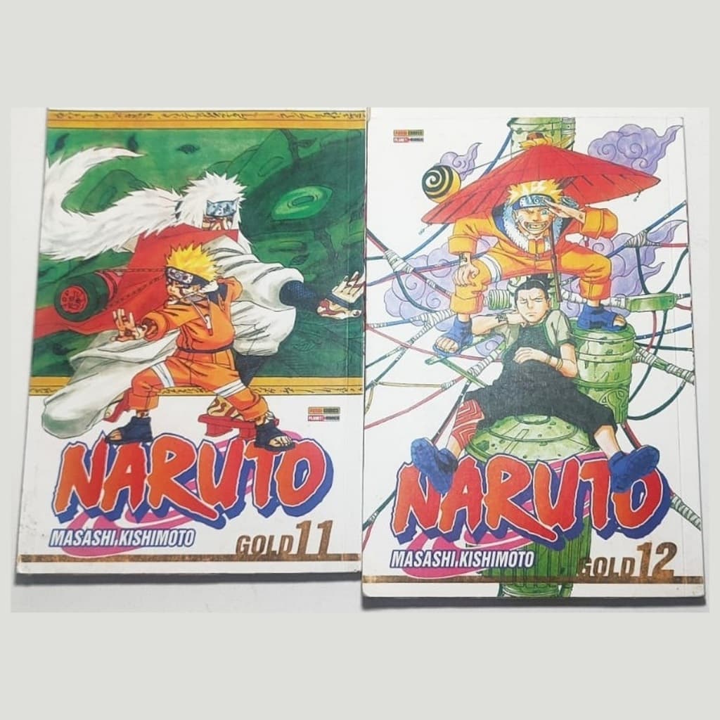Kit 2 Mangas Naruto Volumes 11 e 12 Masashi Kishimoto Panini Shonen Jump Usado Colecionador Anime HQ