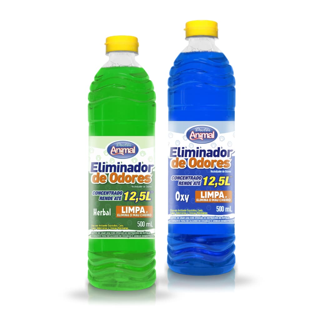 Kit 2 Eliminador Odores Pet Concentrado Doctor Animal - Rende 25 Litros Limpa Canil e Quintal