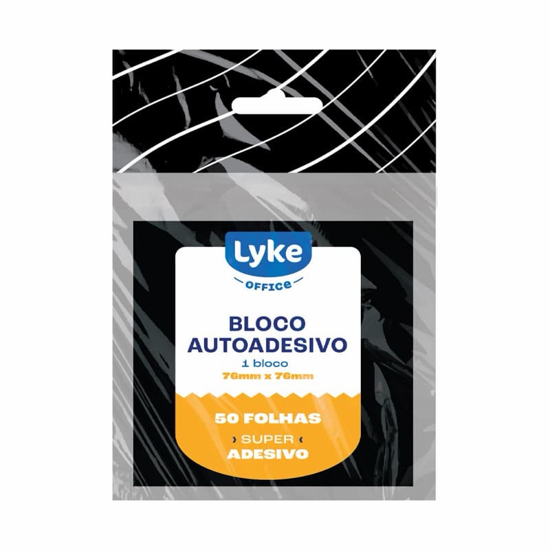 Bloco Adesivo Preto 50fls 76x76mm Post It.