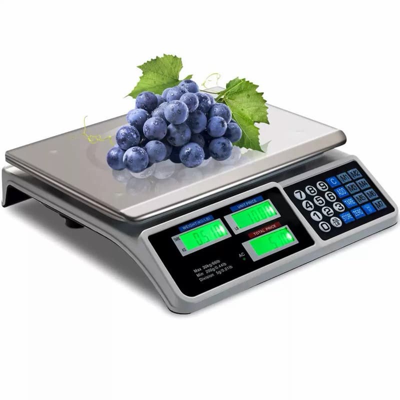 Balança Digital de Cozinha 30 KG para Conferência Interna de Peso Alta Precisão Recarregável