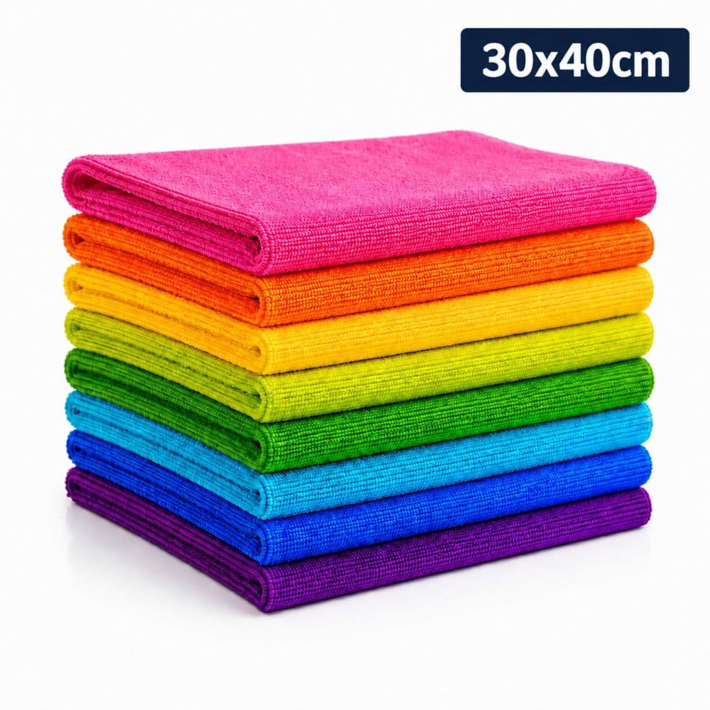 Kit 10, 20 e 30 Pano Microfibra Flanela Limpeza 30x40cm Multiuso Sem Costura Carro Vidro Cozinha