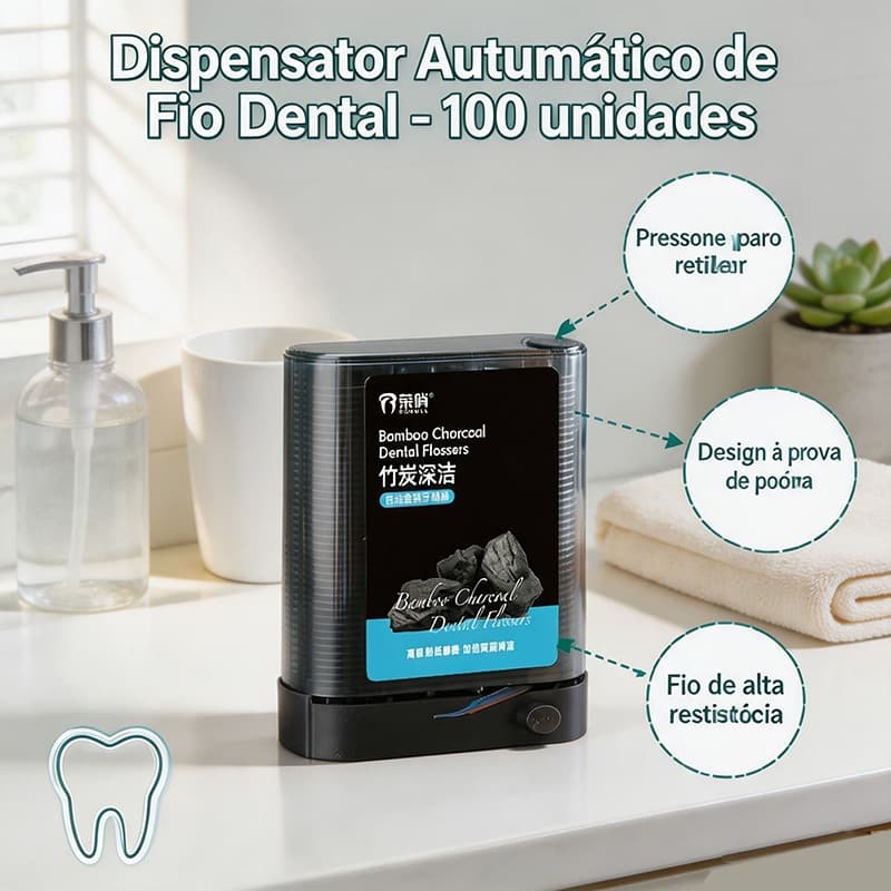 Distribuidor automático de fio dental - Palitos Curvados Ultrafinos E Fio Dentário com 88 peça