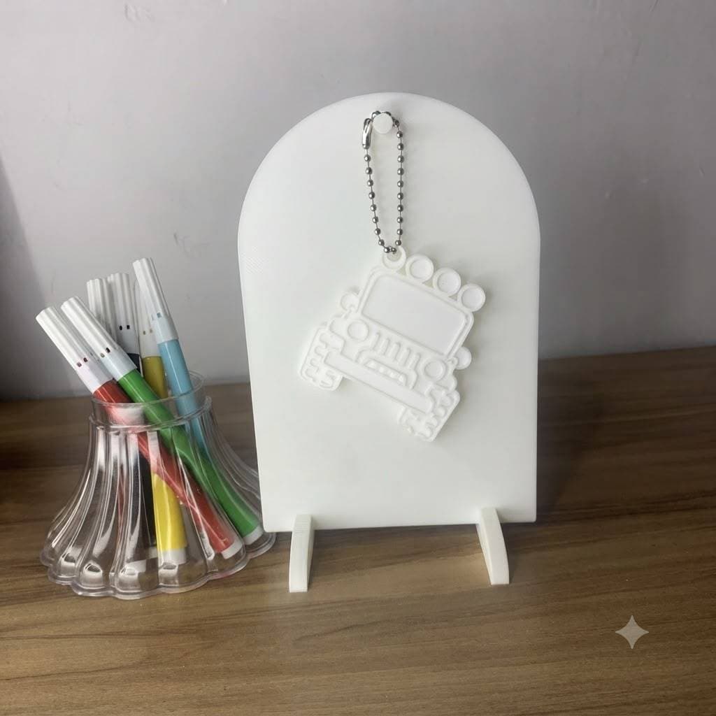 Chaveiro para colorir - Lembrancinha para festa de aniversario