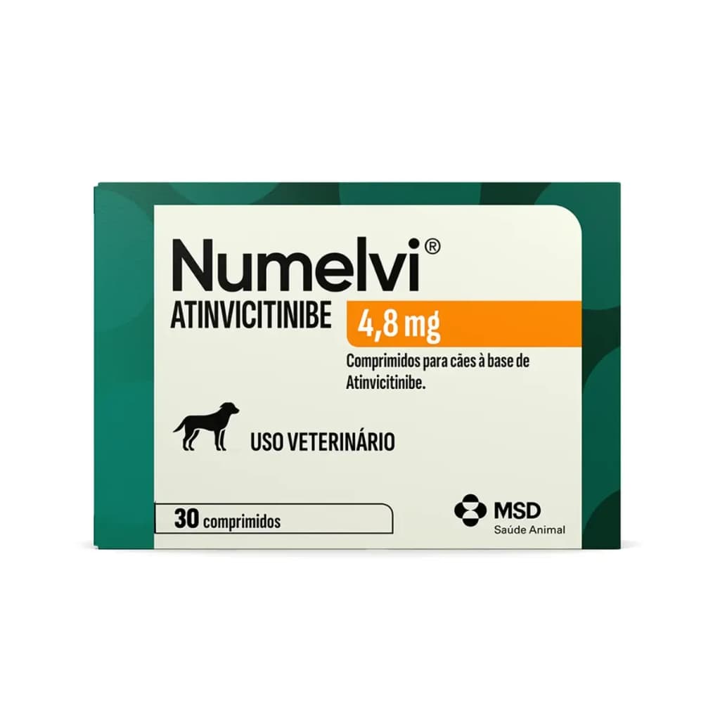 Numelvi 4,8mg MSD 30 Comprimidos para Cães Coceira e Dermatite
