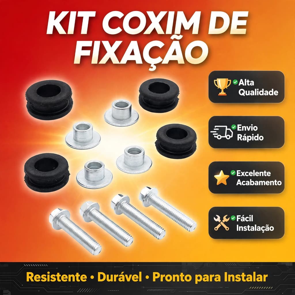 Kit 4 coxim parafusos buchas fixação paralama dianteiro CG125 CG150 CG160 Fan Titan Sport CBX250 CB250F Twister CB300