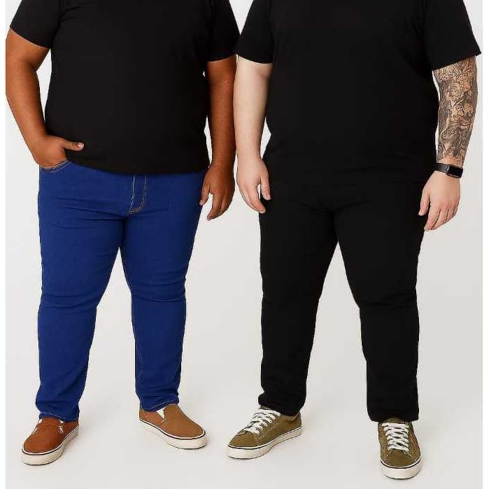 Kit 02 Calça Plus Size Jeans Masculina com Elastano Pronta Entrega