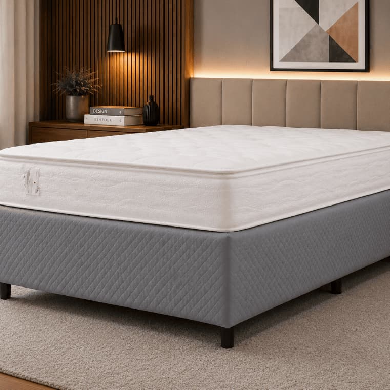 Saia Box Matelada para Cama Solteiro Casal Queen e King – Capa Protetora para Base de Colchão Várias Cores
