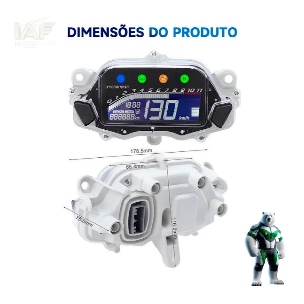Painel Completo Moto Honda Blackout Fan160 / Titan160 2015 Á 2022 ESD EX