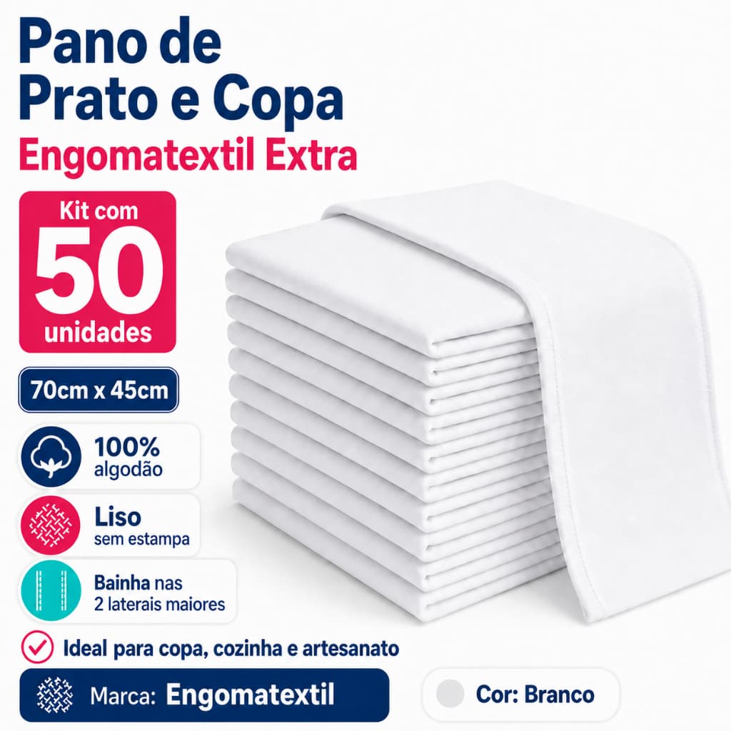 50 Un Pano de Prato e Copa Engomatextil Extra 70cm x 45cm