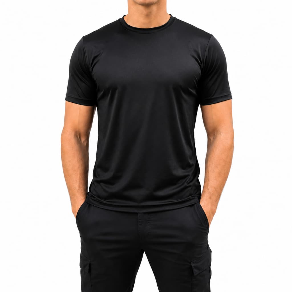 Camiseta Tática Masculina T-Shirt Preta Academia Treino Casual Confortável Botaparanda