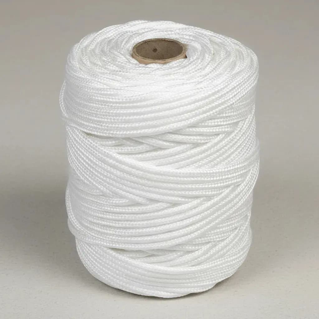 Rolo Corda 4mm Seda Trançada Pp Cor Branco