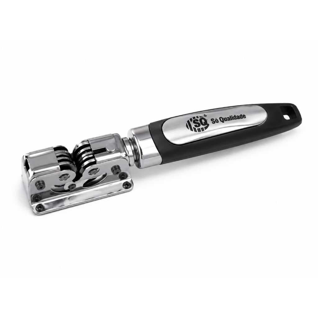 Kit Faca Cozinha Inox 5 Polegadas + Afiador De Facas