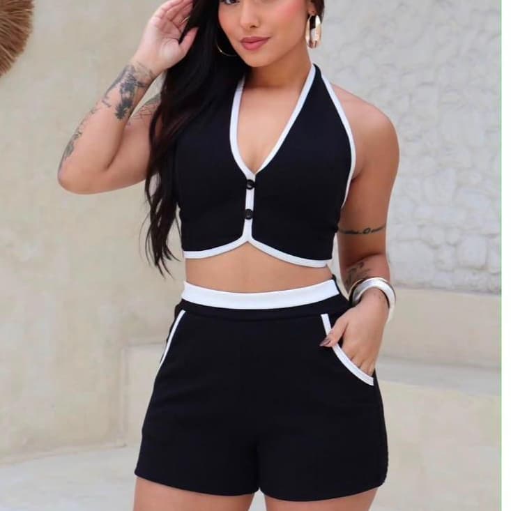 Conjunto Alfaiataria Feminino Cintura Alta