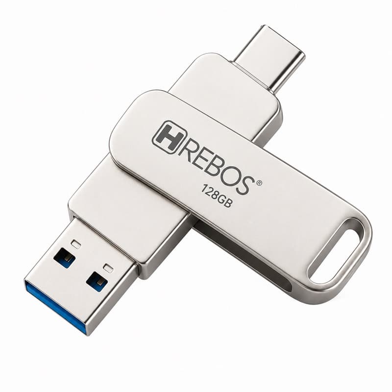 Pendrive 128GB USB 3.0 Tipo C OTG Alta Velocidade Para Celular Android Notebook PC Flash Drive