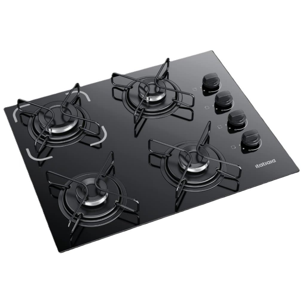 Cooktop Moderno Itatiaia Essencial Vidro Temperado Fácil Limpeza 4 e 5 Bocas