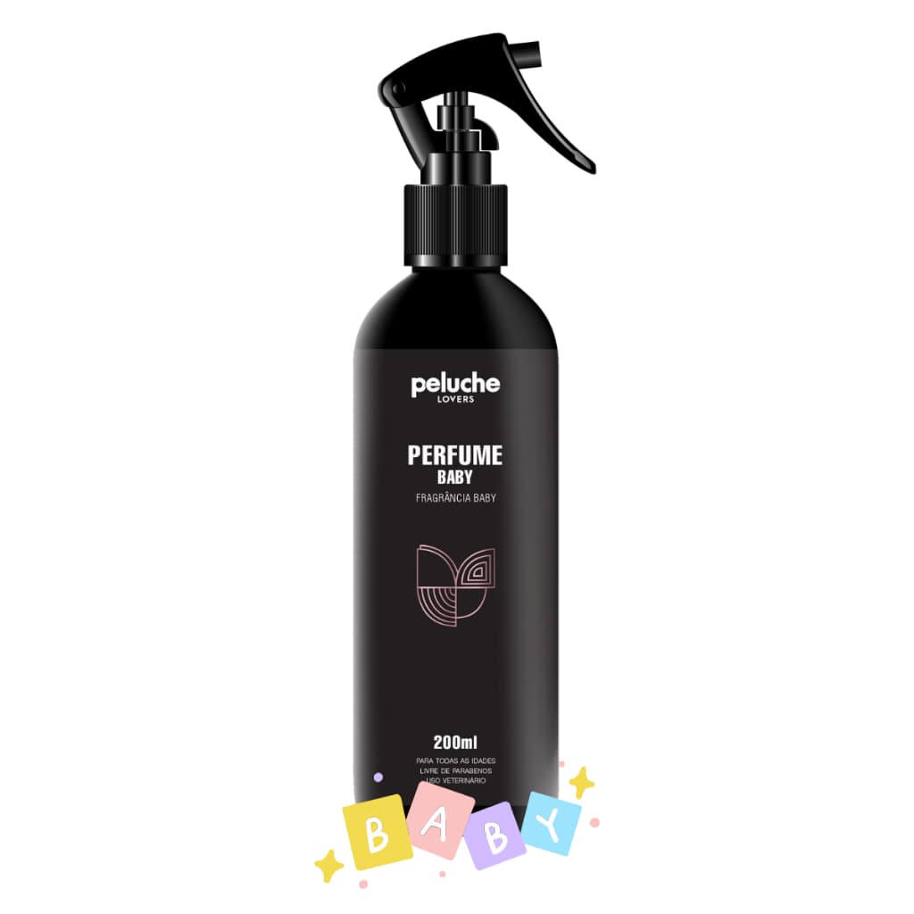 Perfume Pet Baby Peluche 200ml Para Cachorro Fragrância Delicada Spray Pós Banho Cosmético Premium