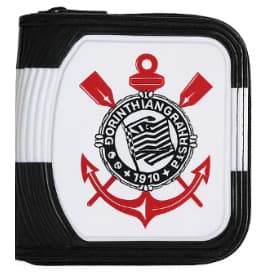 Carteira de Time de Futebol Estampada Com Zíper Presente Torcedor Personalizada Com Time Do Coração