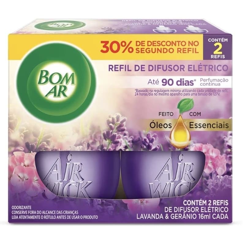 Bom Ar - Refil Difusor Elétrico Lavanda, embalagem promocional