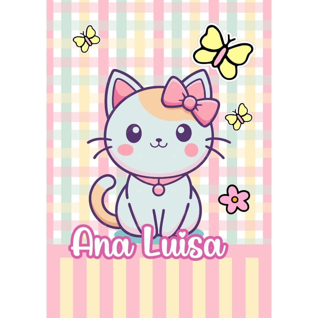 ENVIO RAPIDO Capa de Caderno Animais-Capa de Caderno Cute Personalizada- Cachorro- Gato- Abelinha_ Capa Frente e Verso