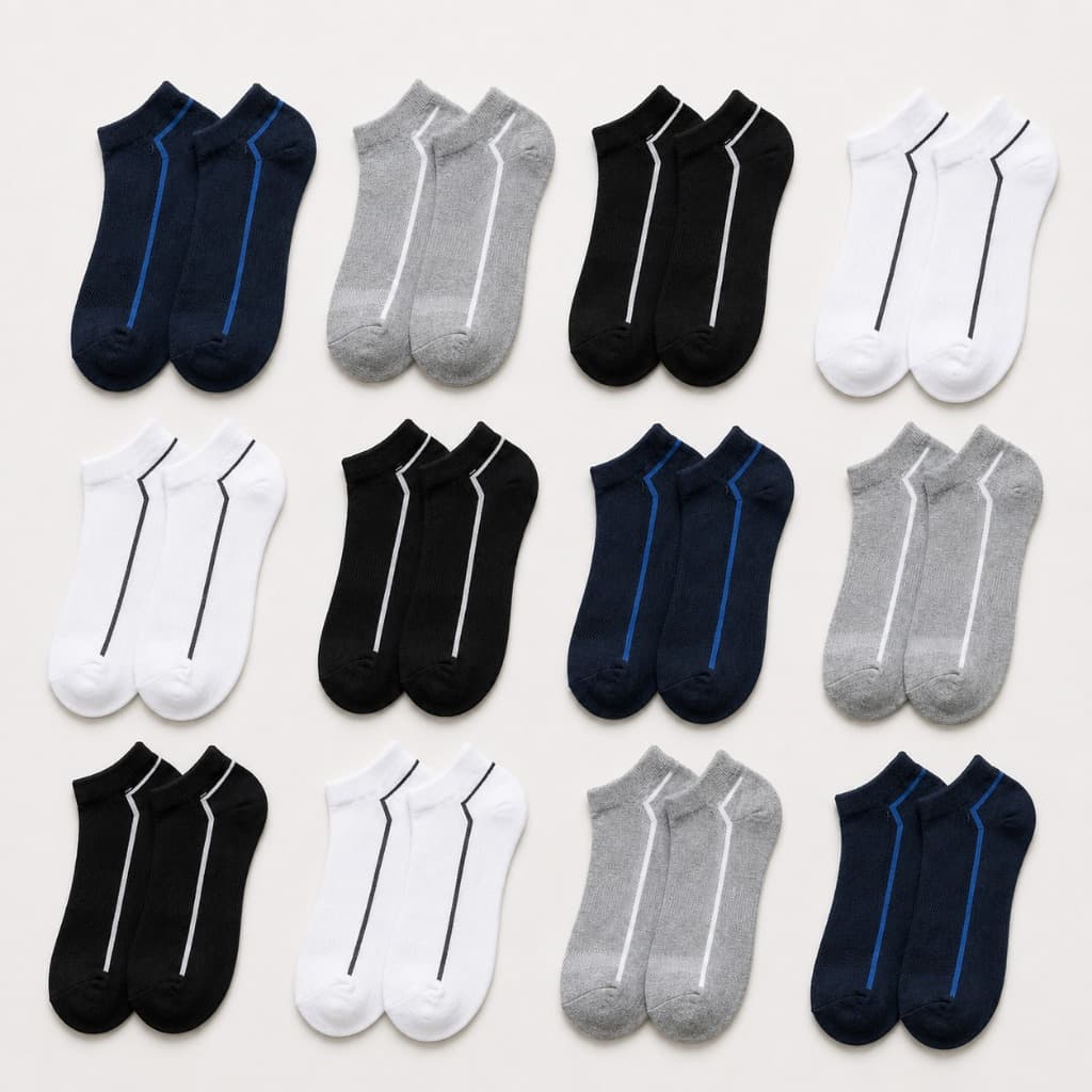 Kit 3/6/12 Pares Meia Soquete Masculina Macia Confortável Arejada Moderna Academia Casual
