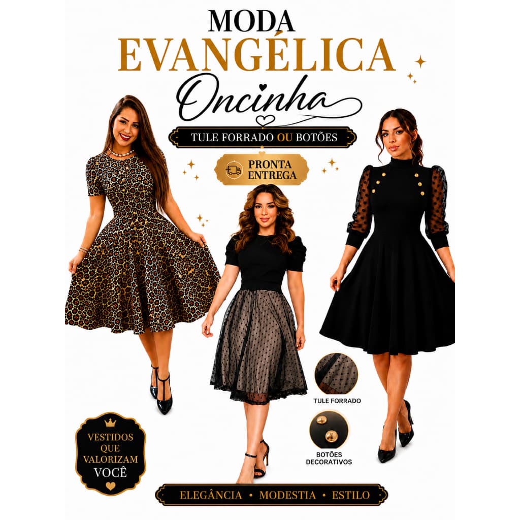 Vestidos Evangélicos No Atacado Rodado SoltinhoTule Poá Bolinhas Forrado luxo Plus Size midi Premium