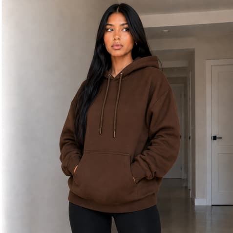 Moletom Canguru Unissex Forro Flanelado com Capuz e Bolso Algodão Liso Blusa de Frio Premium