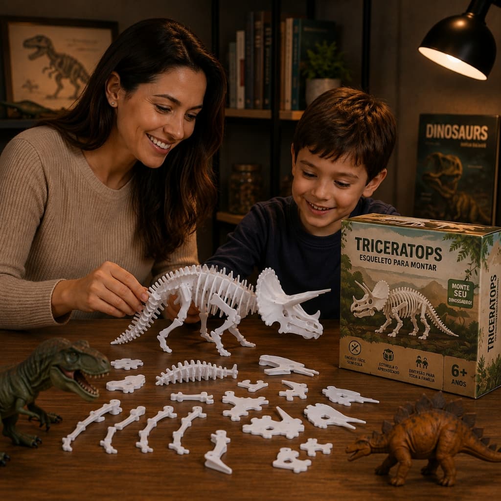 Triceratops Dinossauro Esqueleto Para Montar