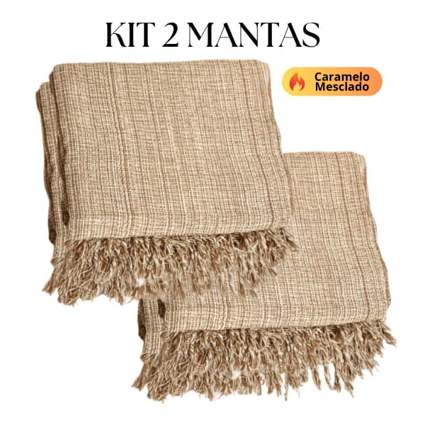 Kit 2 Mantas Decorativas Para Sofá Luxuosa Tamanho 210X120 Tecido 100% Algodão Casa Nova Elegante