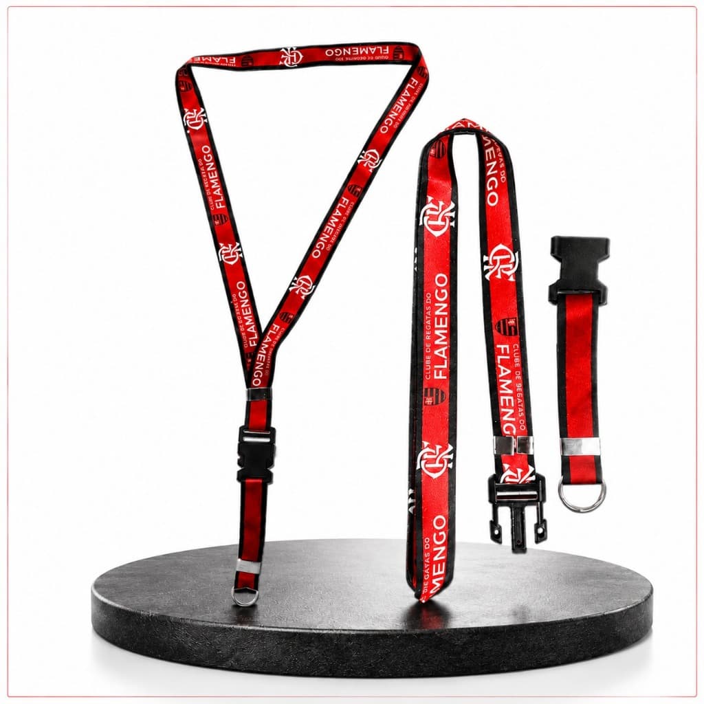 Chaveiro Cordão de Pescoço do Flamengo Celular Moto Oficial