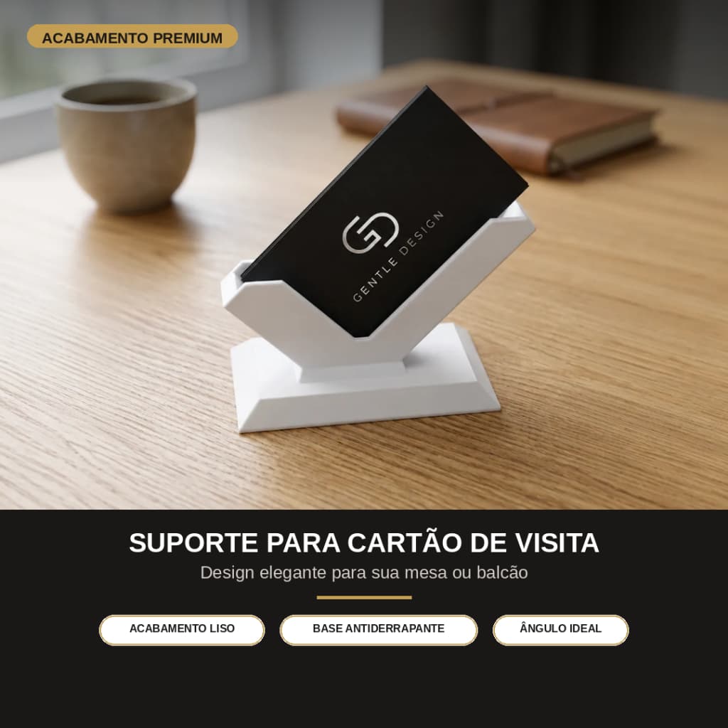 Porta Cartão de Visita Expositor de Mesa Display para Escritório Loja Recepção