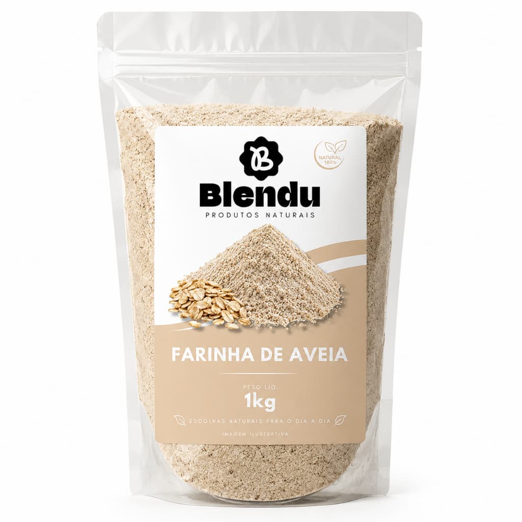 Farinha de Aveia Sem Glúten Premium Vegana 250g 500g ou 1kg