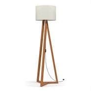Abajur Luminária de Piso Decorativa Tripé Madeira para Sala Quarto Escritório Canto de Leitura Abajur Moderno Cabo 1,5m