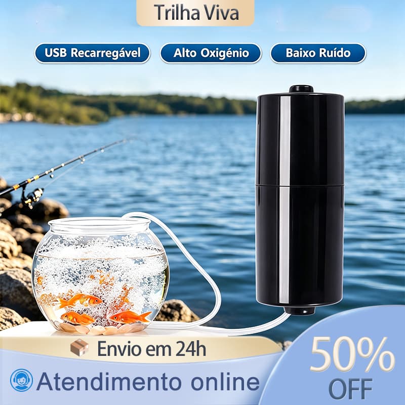 Bomba De Oxigênio Para Aquário Mini Compressor De Ar USB Portátil 12V Silencioso Filtro Peixes