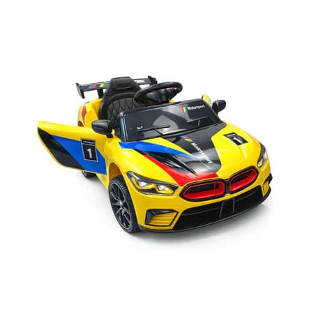 Carro Elétrico Infantil Bmw 6v Controle Remoto Led Amarelo - Toys Import Mc24422