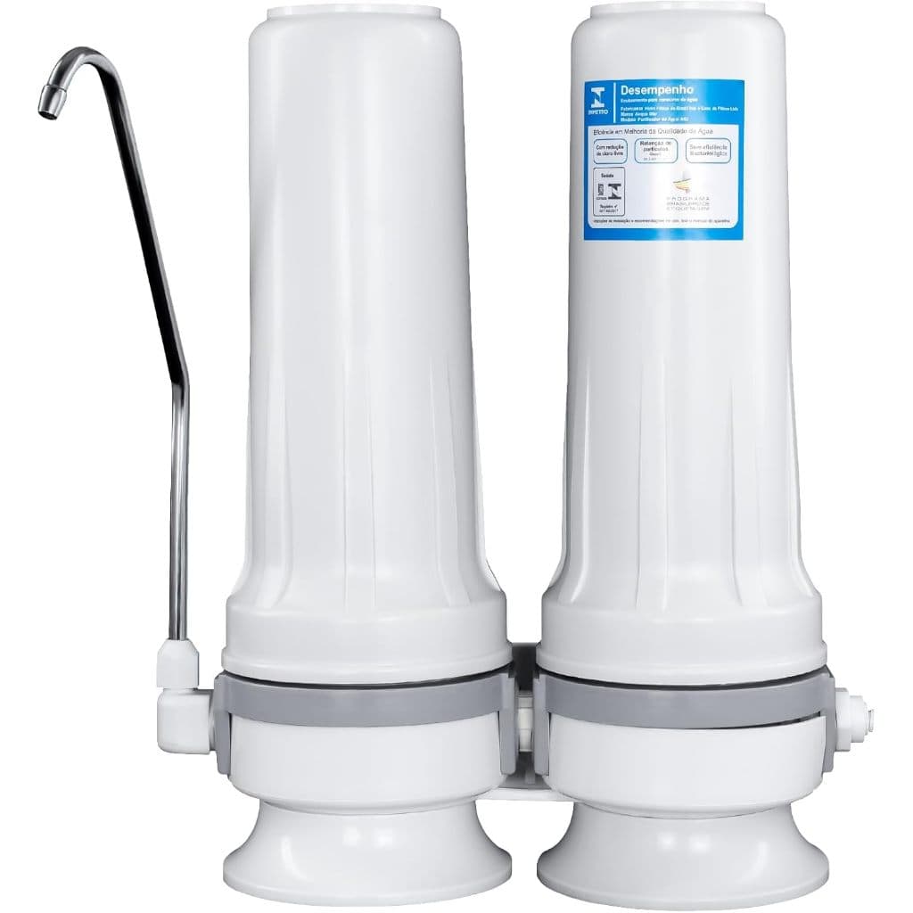 Purificador de Água Acquastar Hidrofiltros Duplo Carvão Ativado Parede ou Bancada