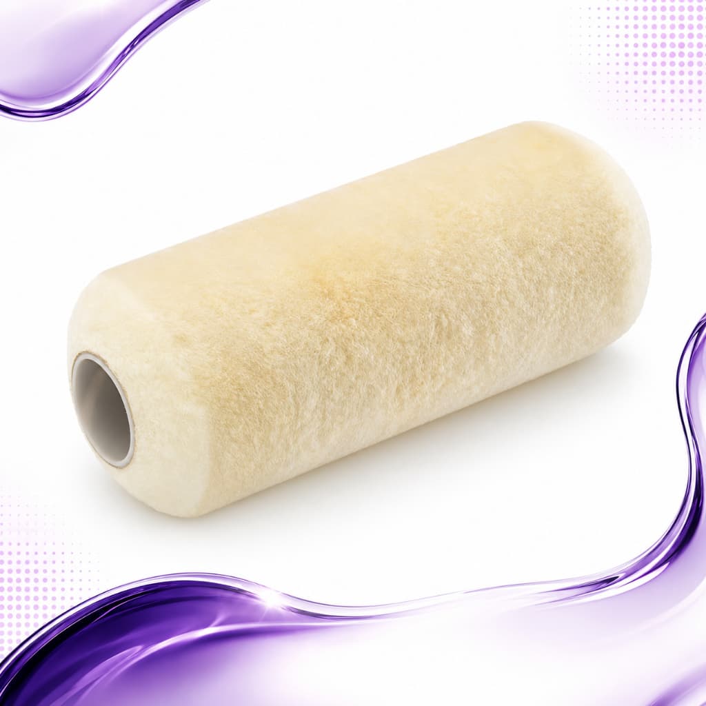 Rolo Pintura Compel Plus 50 23cm Lã Carneiro Poliéster Sem Cabo p/ Tinta Látex Acrílica Parede Obras
