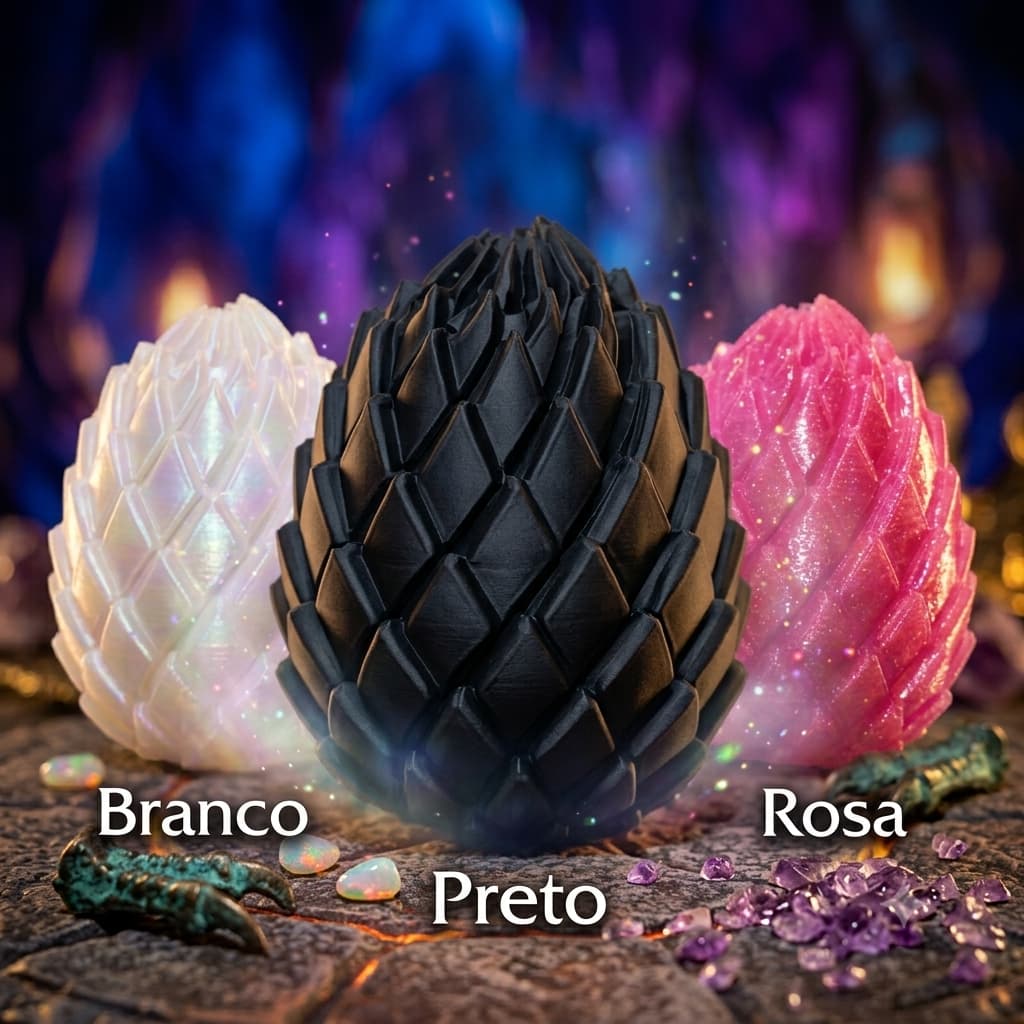 Mini Ovo de Dragão Fidget Articulado 3D | Brinquedo Antiestresse Colecionável