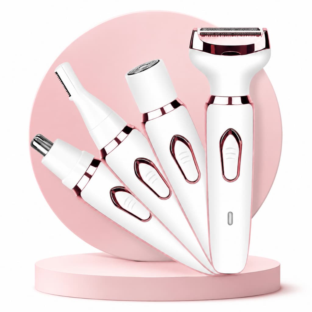 Aparador Depilador Elétrico Feminino 4 Em 1 Recarregável Usb Barbeador Multifuncional