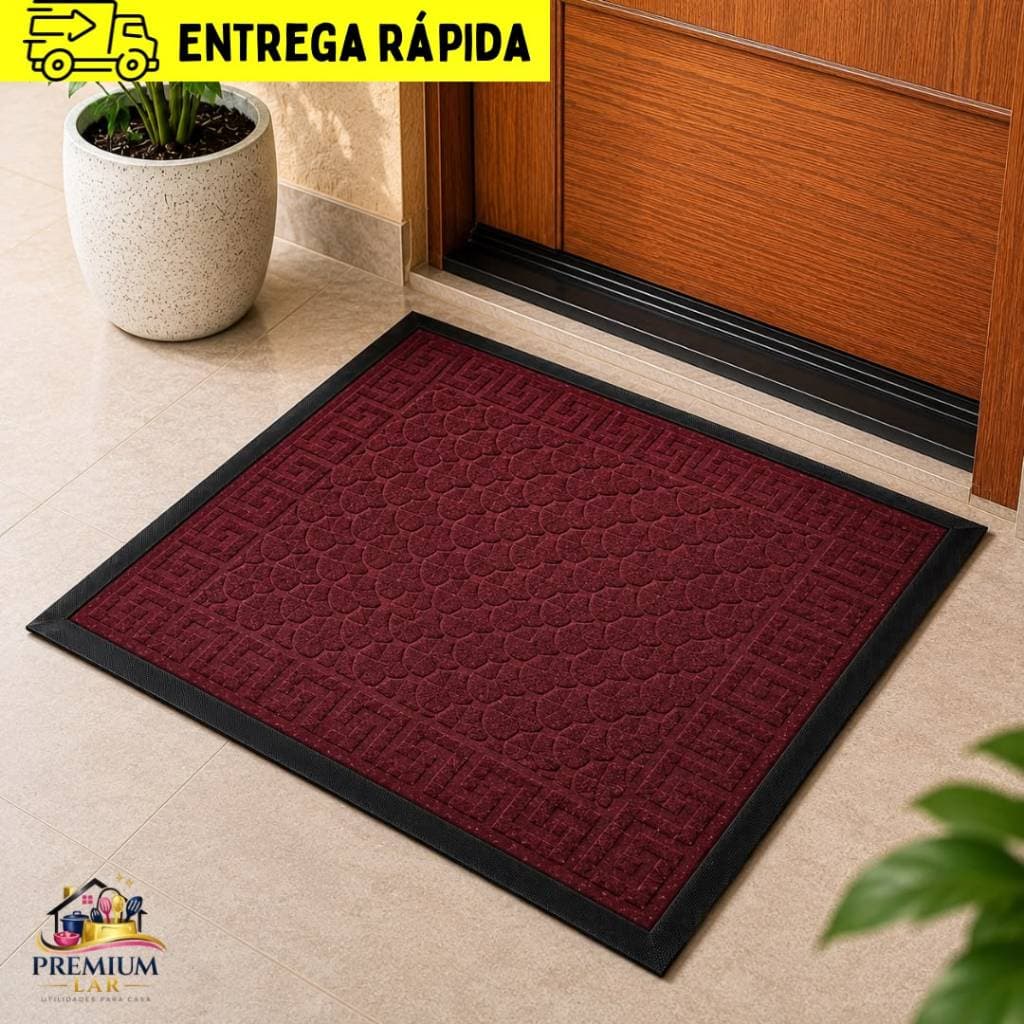 Tapete Capacho Porta Entrada 40x60 Borracha Antiderrapante.