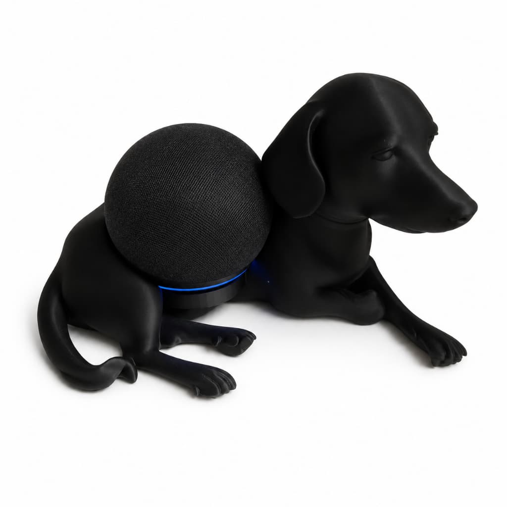 Suporte Decorativo para Echo Dot 4 e 5 em Formato de Cachorro – Organização e Estilo para sua Casa